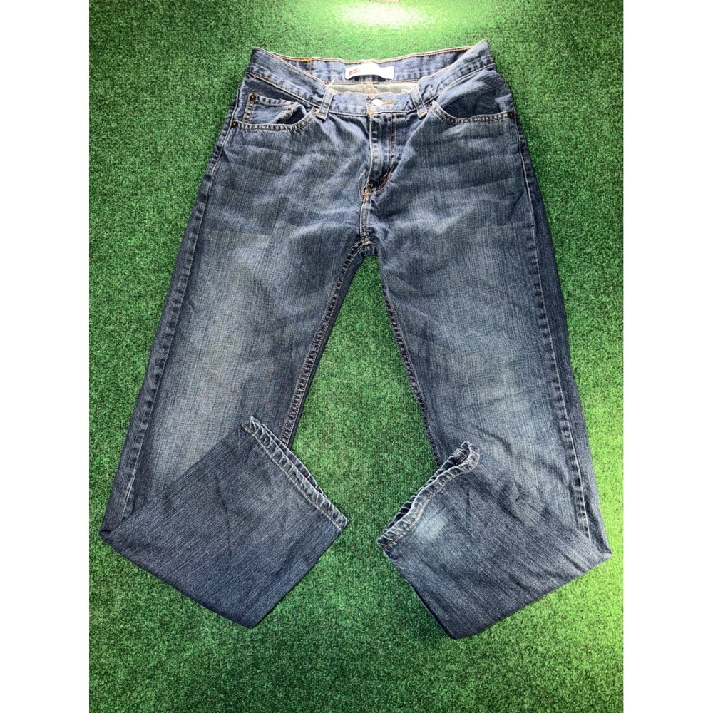 Levis 505 Regular Fit Jeans Mens 30x30 Dark Wash Blue Straight Leg Denim 5505778